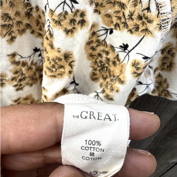 The Great. | Puff Sleeve Sweatshirt Chamomile Floral Size 2 Medium - Picture 5 of 7